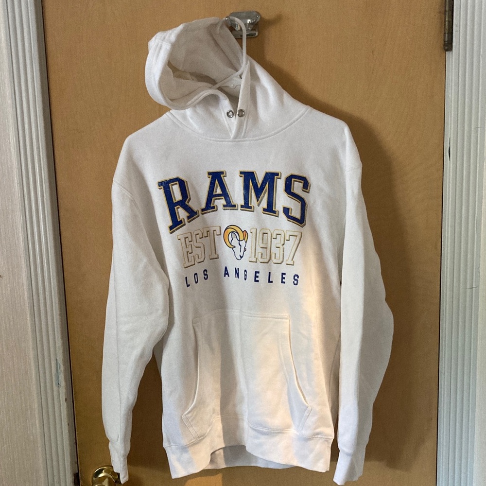 STARTER White Los Angeles Rams Hoodie